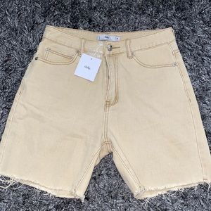 Tan jean shorts